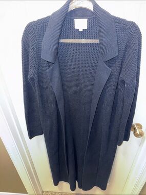 Sundays by We Are Sundays / Emrys Knit Coat / Navy Long Open-Front